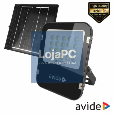 Foco LED Solar 50W 6400K 700lm IP65 C/ Comando AVIDE