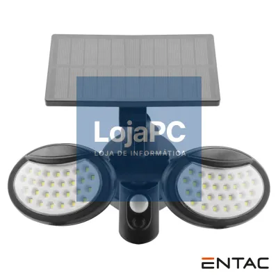 Lâmpada Exterior Solar 10W C/ Sensor PIR ENTAC