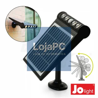 Candeeiro Solar LED 8W IP65 C/ Sensor Movimentos PIR JOLIGHT