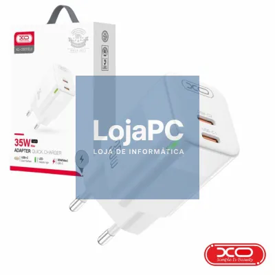 Alimentador 2 USB-C PD 35W GaN 3A Branco XO