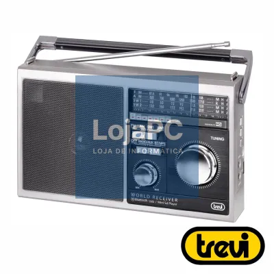 Rádio Portátil AM/FM Clássico USB/MicroSD/AUX/BT TREVI