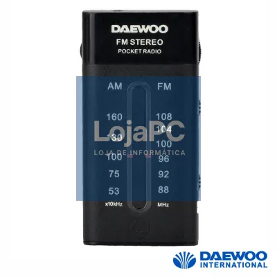 Rádio Portátil AM/FM Preto DAEWOO