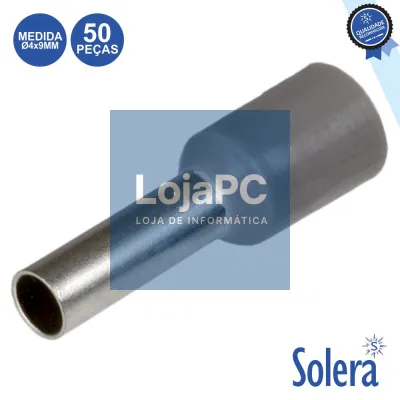 TERMINAL PONTEIRA ISOLADO Ø4x9MM 50X CINZA SOLERA