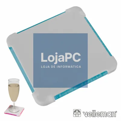 PORTA-COPOS C/ 2LEDS VERMELHOS E 2LEDS AZUIS VELLEMAN