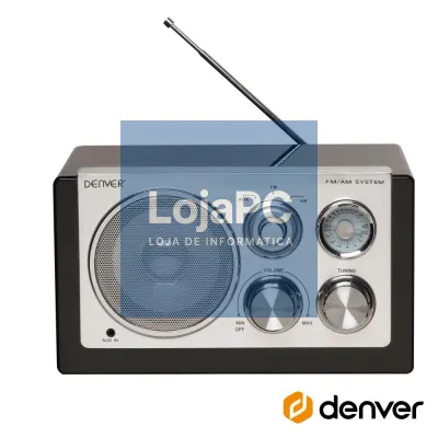 Rádio AM/FM/AUX Portátil Branco DENVER