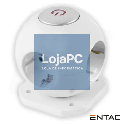Tomada Elétrica Globo C/ 4 Saídas Branco ENTAC