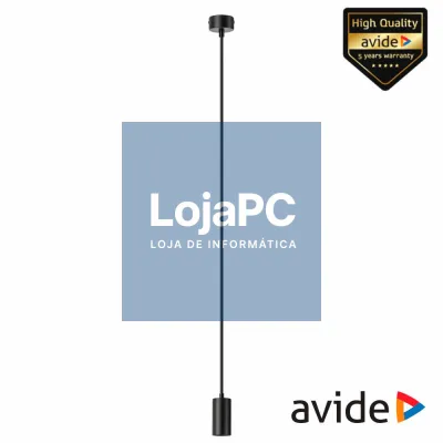 Candeeiro Teto Metálico GU10 100mm Preto AVIDE