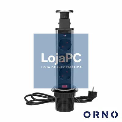 Tomada Elétrica Encastrar 3x Schuko Inox ORNO