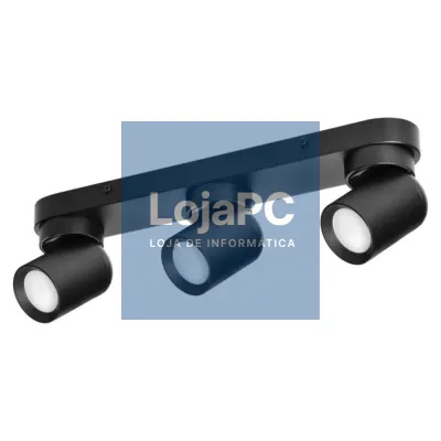 Candeeiro LED Teto/Parede IP20 Preto ADVITI