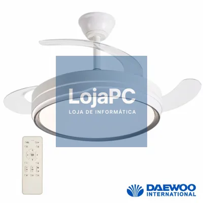 Ventoinha De Teto 30W 106cm C/ Iluminação LED 36W C/ Comando