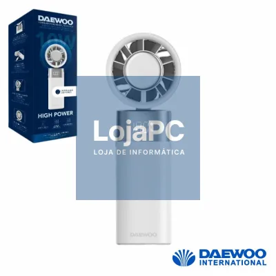 Ventoinha Portátil 10W USB-C Recarregável DAEWOO