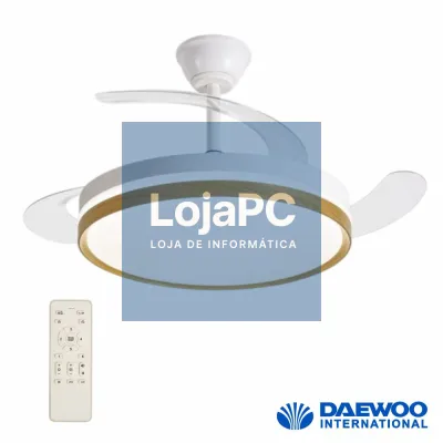 Ventoinha De Teto 30W 106cm C/ Iluminação LED 36W C/ Comando