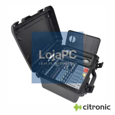 Mesa Mistura Amplificada 2x300W DSP/BT C/ 2x Micros S/ Fios