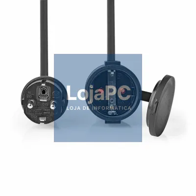 Extensão Tomada Elétrica 3G1.5 1x Schuko 20m Preto