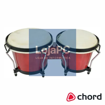 Bongos 6.5"/7.5" Vermelho C/ Bolsa CHORD