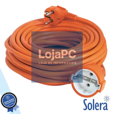 CABO EXTENSÃO TOMADA ELÉTRICA C/ 1 SAÍDA 25M 3x1.5MM LARANJA