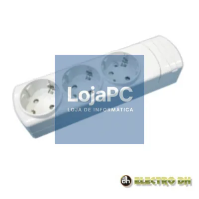 TOMADA ELÉTRICA C/ 3 SAÍDAS SCHUKO EDH