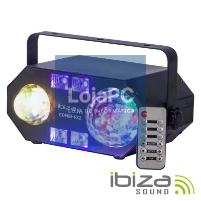 PROJETOR 4EM1 ASTRO EFEITO ÁGUA RGBW UV STROBE IRC IBIZA