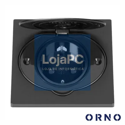 Tomada Encastrar 1x Schuko IP55 3680W Preta VIRONE