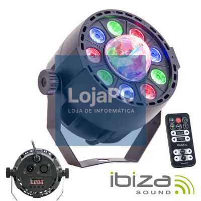 Projetor Luz C/ 9 LEDS RGBW DMX IBIZA