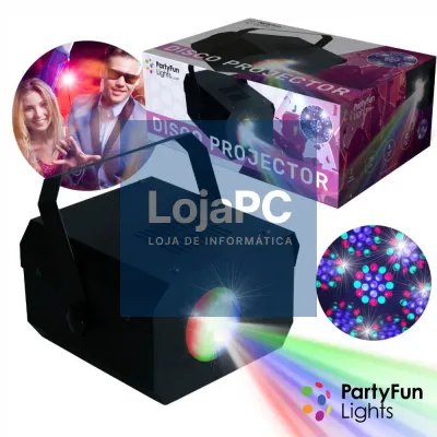 Projetor Luz C/ 18 LEDS RGB 12V 54lm PARTYFUN