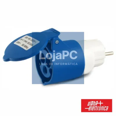 FICHA ADAPTADORA SCHUKO 16A / CEE 2P+T 16A