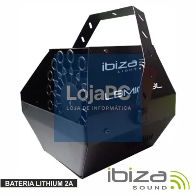 MÁQUINA DE BOLHAS 25W PRETA BAT LITHIUM 2A IBIZA
