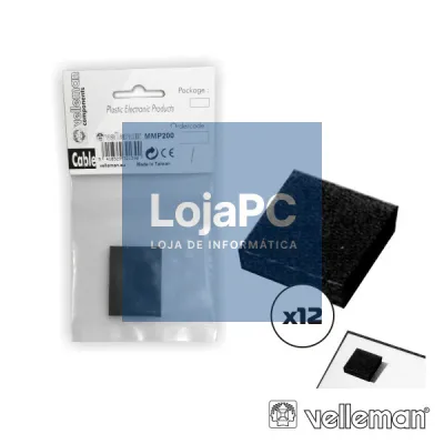 PÉ DE BORRACHA AUTOADESIVO 12X VELLEMAN