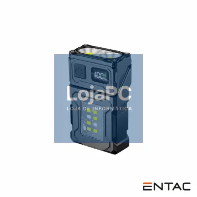 Lanterna Bolso LED Alumínio 5W+COB C/ USB-C 200lm ENTAC