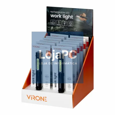 Expositor 12x Lanternas Trabalho LED COB 5+3W 300lm VIRONE