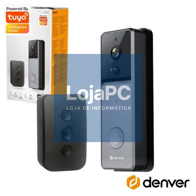 Vídeo Porteiro 1080p C/ WIFI PIR Tuya DENVER