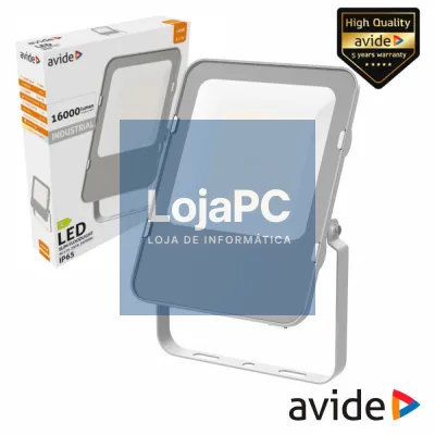 Foco LED Industrial 100W 230V 4000K 16000lm Cinza IP65 AVIDE