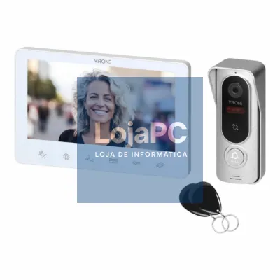 Vídeo Porteiro 7" FullHD Tátil WIFI C/ RFID VIRONE