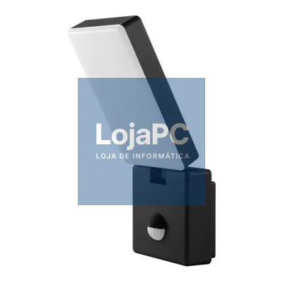 Aplique LED 10W 800lm 4000K IP65 C/ Sensor Preto ADVITI