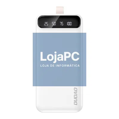 Powerbank 30000mAh C/ Ficha 2x USB-A USB-C Branco