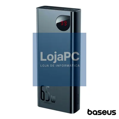 Powerbank 20000mAh PD QC 65W Preto Adaman BASEUS