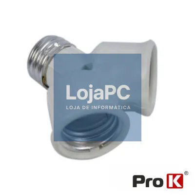 CASQUILHO ADAPTADOR DE E27 P/ 2X E27 PROK