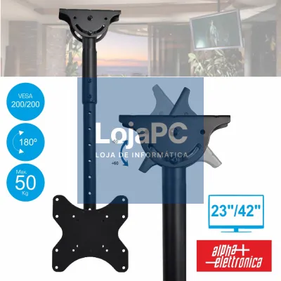 SUPORTE LCD/PLASMA 23/42" TECTO 50KG ALPHA