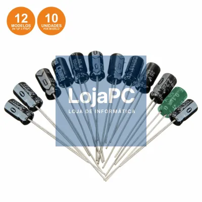 CONJUNTO DE 120 CONDENSADORES ELECTROLITICOS