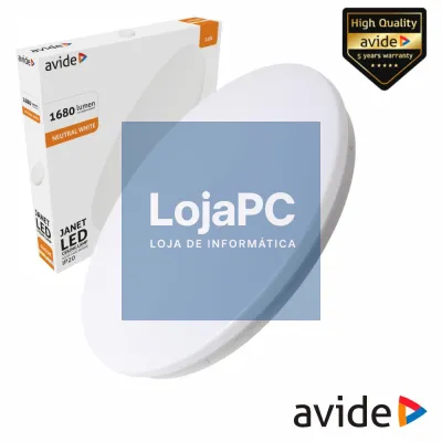 Aplique LED Redondo 24W 380mm 4000K 1680lm Janet AVIDE
