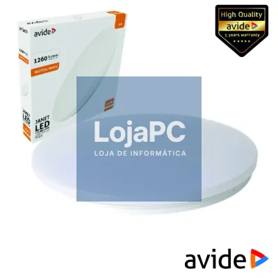 Aplique LED Redondo 18W 330mm 4000K 1260lm AVIDE