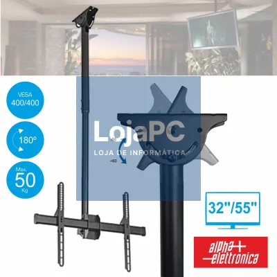 SUPORTE LCD/PLASMA 32/55" DUPLO TECTO 50KG ALPHA