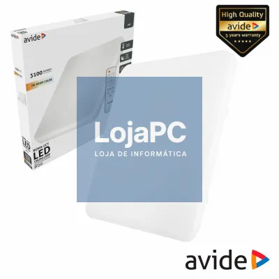 Painel Led Quadrado Aplique 48W CCT 3100lm C/ Comando AVIDE