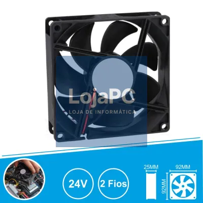 VENTOINHA 24V 92x92x25MM 2 FIOS