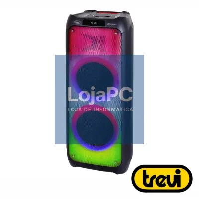 Coluna Amplificada 2x10" 200W USB/SD/AUX/BT LED TWS TREVI