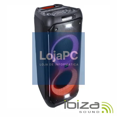 Coluna Amplificada 2x10" 1200W USB/SD/AUX/BT LED TWS IBIZA