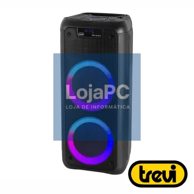 Coluna Amplificada 2x6.5" 80W USB/SD/AUX/BT LED TWS TREVI