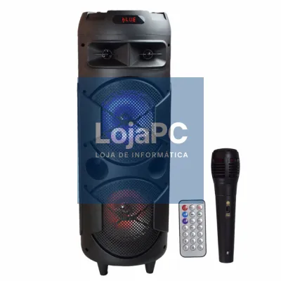 Coluna Bluetooth Portátil 650W BT/USB/AUX/FM/MIC/SD