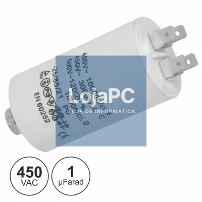 CONDENSADOR ARRANQUE 1uF 450V + TERRA