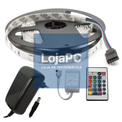 Kit Fita 150 LEDS 5050 12V 5m RGB C/ Control IP20